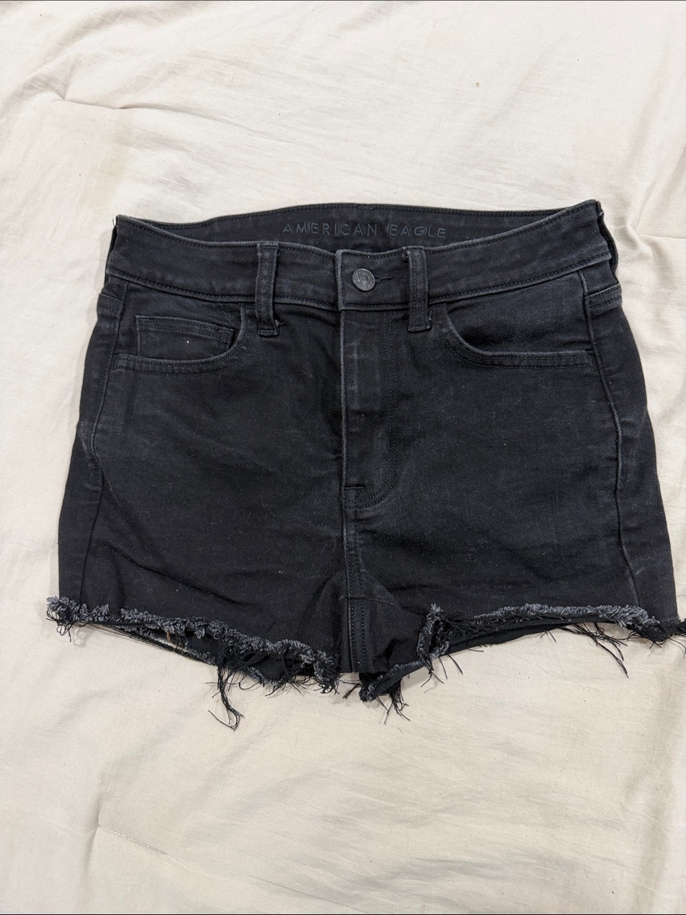 American Eagle Black High-Rise Shorts